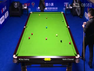 斯诺克天津国锦赛第一轮第二轮 周跃龙6-0马丁·奥唐奈 20231105封面图