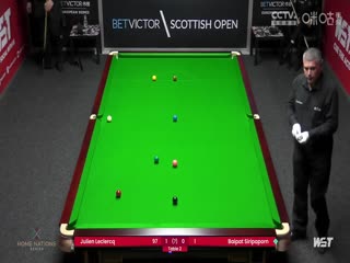 斯诺克苏格兰公开赛资格赛 拜帕·西里帕蓬0-4朱利安·勒克莱尔 20231102封面图